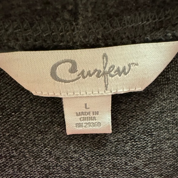 Curfew gray open long cardigan size large - Picture 5 of 6